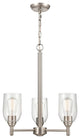 3 Light 18.75 in. Brushed Nickel Chandelier