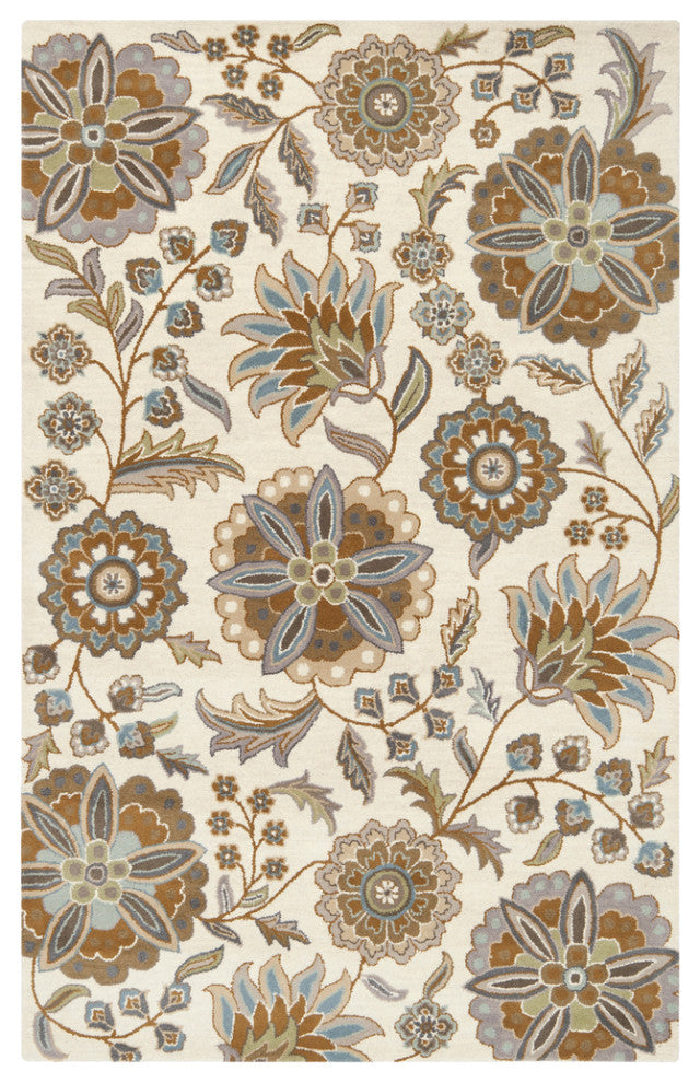 Surya Athena ATH-5017 Transitional Area Rug, Denim, 6' x 9' Rectangle
