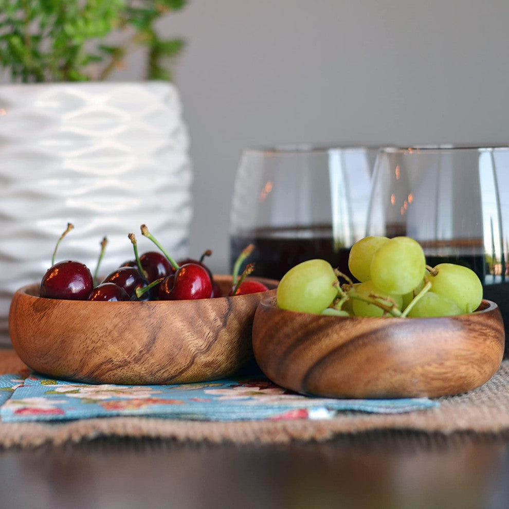 2 Piece Acacia Bowls