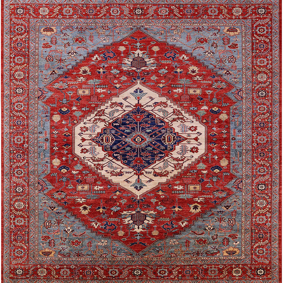 Ahgly Company Indoor Square Mid-Century Modern Area Rugs, 5' Square