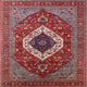 Ahgly Company Indoor Square Mid-Century Modern Area Rugs, 5' Square