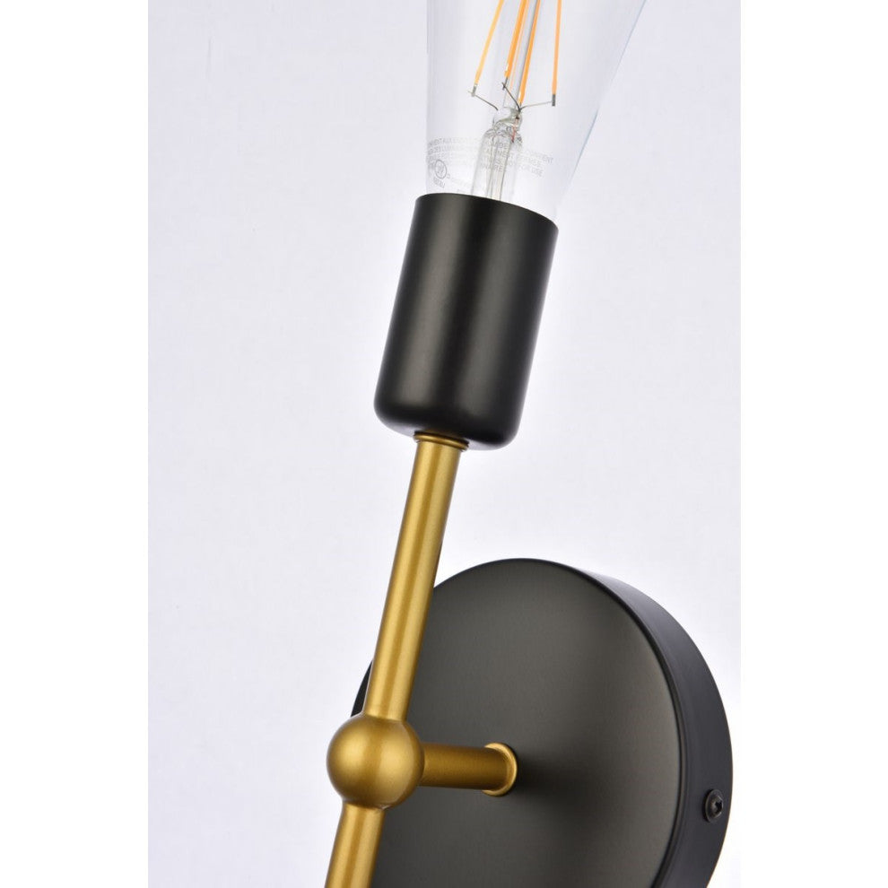 Living District Keely 1-LT Wall Sconce LD2356BKR, Black