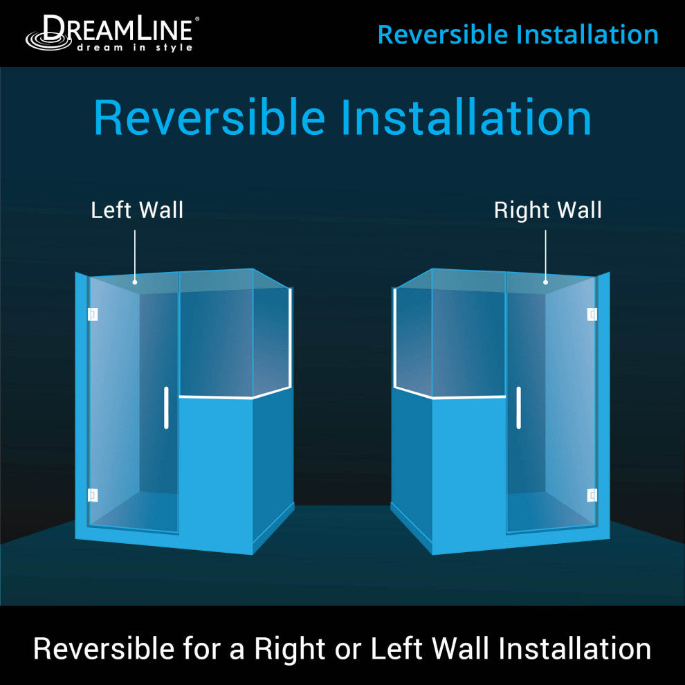 Dreamline Unidoor 48"x30.375"x72" Hinged Shower Enclosure