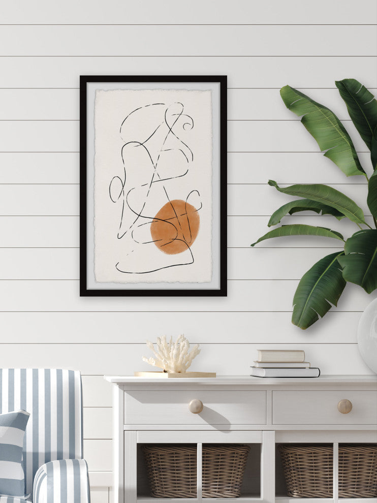 "Intersecting Lines" Framed Painting Print, 24x36