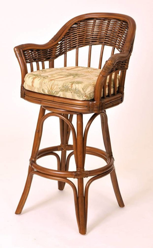 Bridgeport 24" Swivel Barstool In Sienna With Ocean View