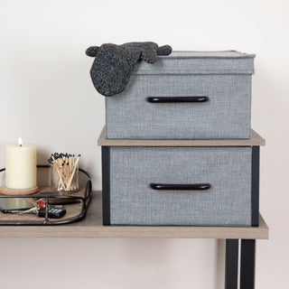 Stacking Storage Boxes With Laminate Top
