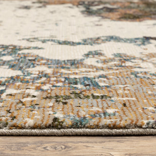 Elements Abstract Impressions Ivory/ Green Area Rug, 2'3"x8'