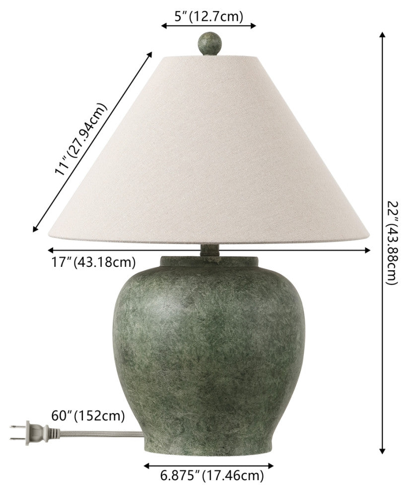Safavieh Dylan 22" Table Lamp, Antique Green