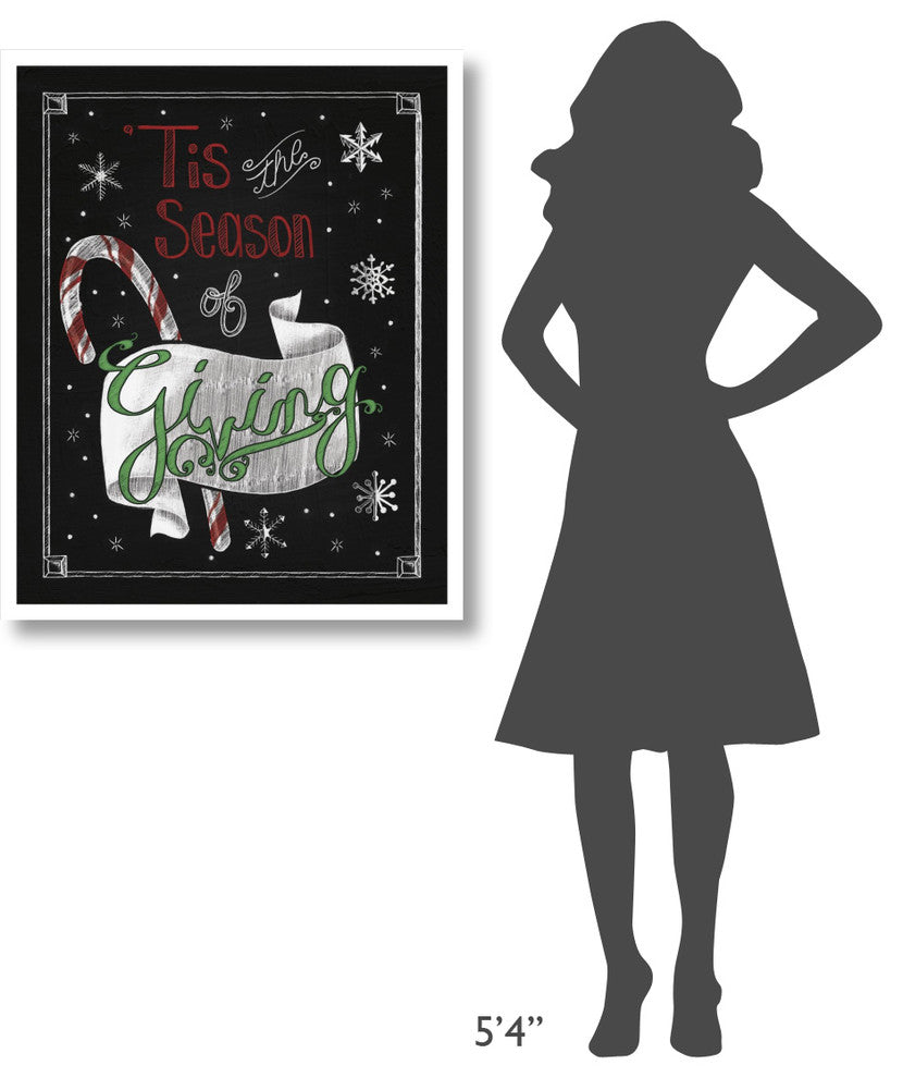 "Christmas Chalkboard III" Digital Paper Print by Elyse DeNeige, 30"x37"