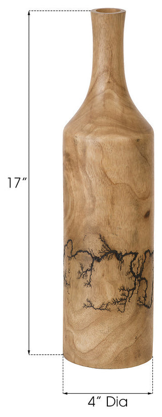 Lightning Bottle, Mango Wood, Long Neck