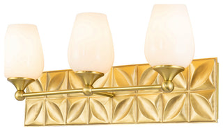 Epsilon 3 Light Bath Vanity Light, Aged Brass