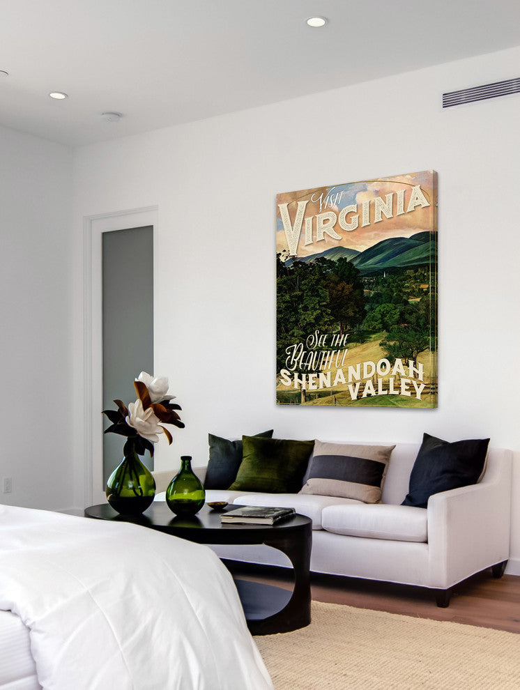 "Travel Virginia" Painting Print on Wrapped Canvas