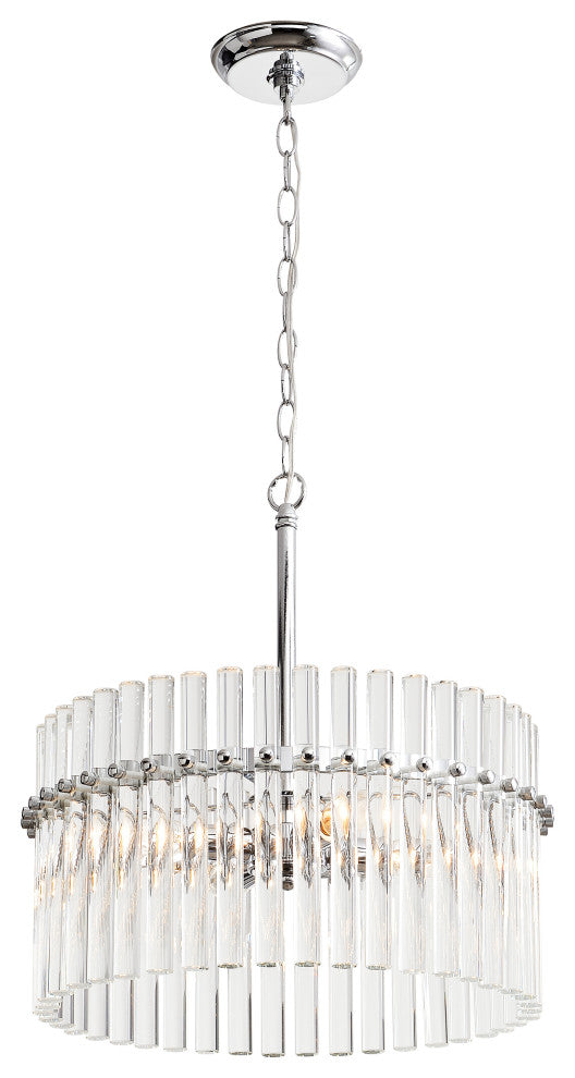Eva 4-Light Chrome Finish Crystal Chandelier