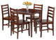 Kingsgate 5-Piece Dining Table With 4 Hamilton Ladder Back Chairs