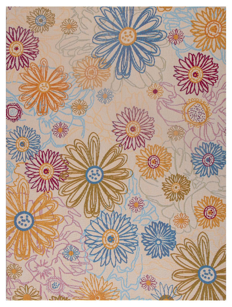 Keukenhof Cream Multi-Tone Rug'd Chair Mat, 36"x48", .25" Pile Height