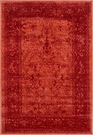 Unique Loom Rust Red La Jolla Floral 2' 2 x 3' 0 Area Rug