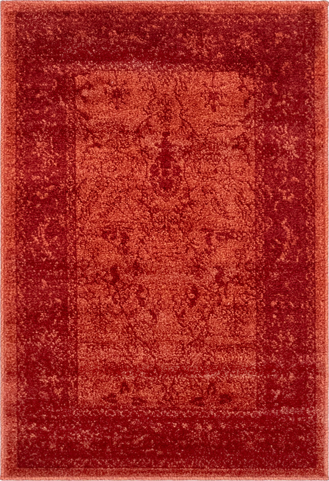Unique Loom Rust Red La Jolla Floral 2' 2 x 3' 0 Area Rug