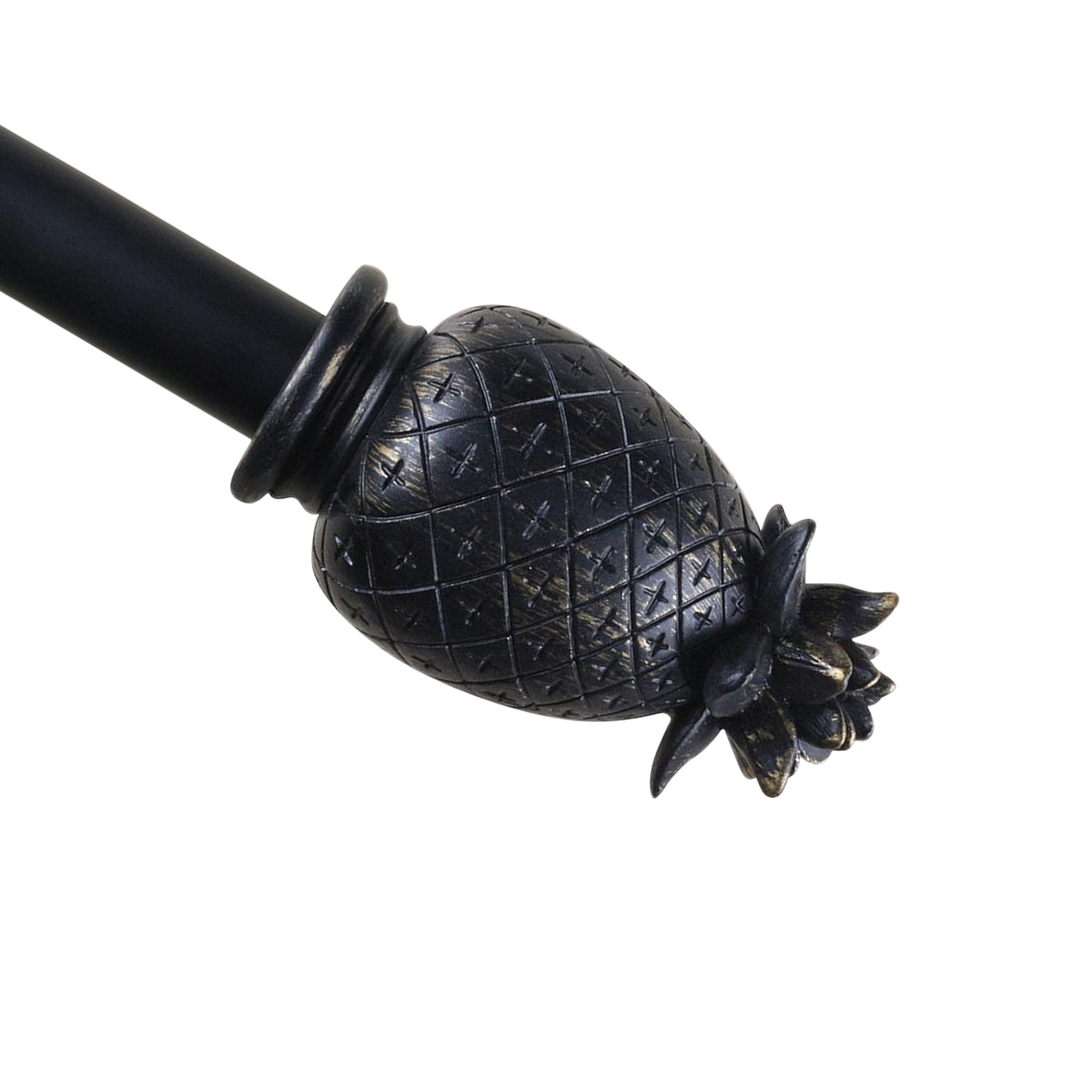 1" Pineapple Curtain Rod, 28"-48", Burnt Gold