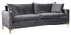 Naomi Velvet Upholstered Sofa, Gray