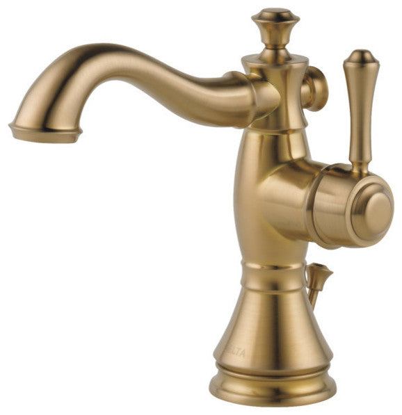 Delta Cassidy Single Handle Bathroom Faucet, Champagne Bronze