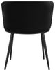 Skylar Dining Chair, Set of 2, Black Velvet, Matte Black Iron Legs