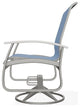 Belle Isle Sling Outdoor Swivel Rocker, Navy/Snow
