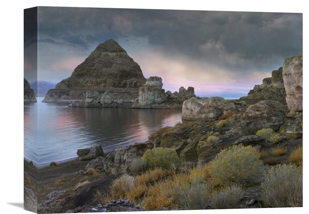 "Pyramid Lake, Nevada" Stretched Canvas Giclee by Tim Fitzharris, 16"x12"