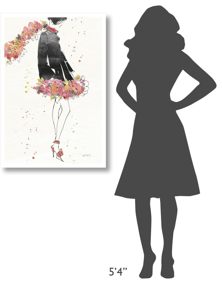 "Floral Fashion IV v2" Digital Paper Print by Anne Tavoletti, 26"x38"