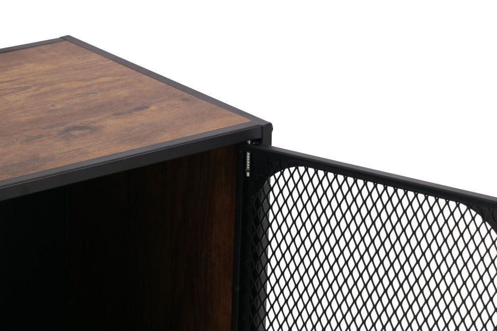 Rustic Mesh Door TV Cabinet 41x14x17