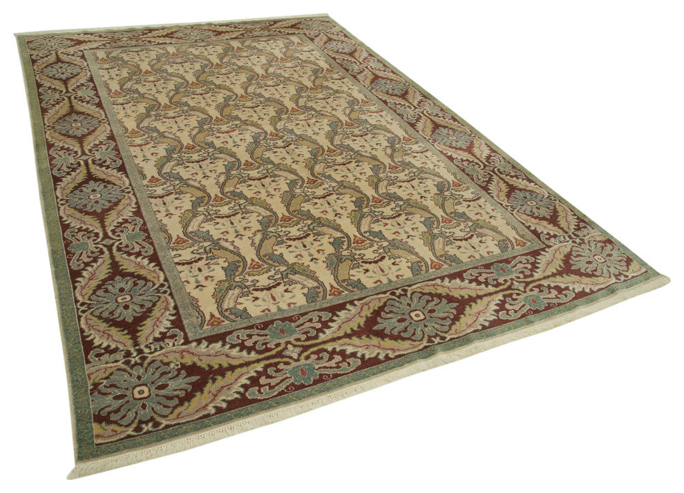 Rug N Carpet - Hand-Knotted Oriental 6' 6" x 9' 6" Unique Oushak Area Rug
