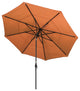 11' Stone Black Collar Tilt Crank Aluminum Umbrella, Sunbrella, Tuscan