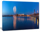 Embankment of City Panorama, Large Cityscape Canvas Art Print, 60x40
