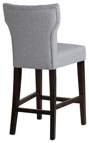 Madison Park Avila Tufted Bar Back Stools Counter Height Stool, Gray