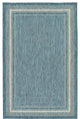 Unique Loom Teal Soft Border Outdoor 5' 0 x 8' 0 Area Rug