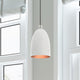 Livex Lighting Arlington 1 Light White, Brushed Nickel Accents Petite Pendant