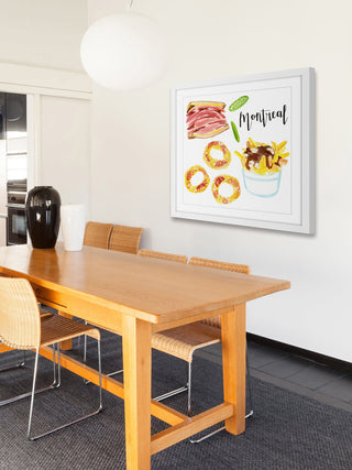 "Montreal Eats" Framed Painting Print