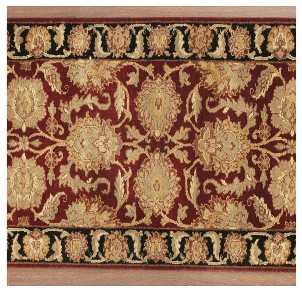 Agra Savino Traditional Red Floral Hand Knotted Wool Rug, 2' 6"x6'