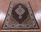 3' 10" X 6' 1" Wool and Silk Persian Tabriz Hand Knotted Rug Q6022