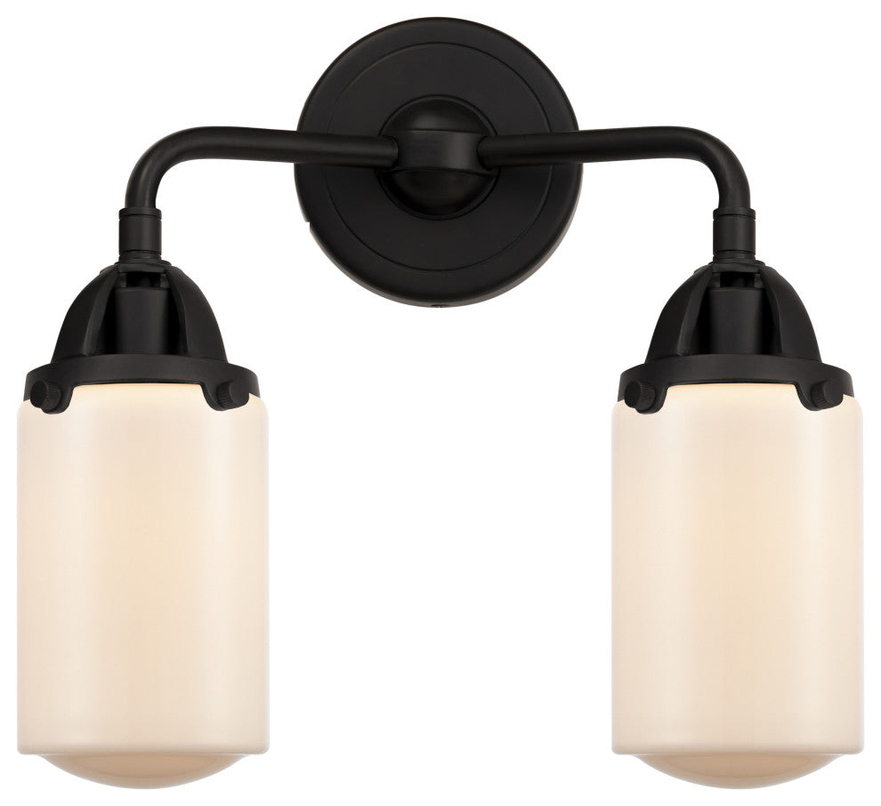 288-2W-BK-G311-LED 2 Light 12.5" Bath Vanity Light, Matte Black