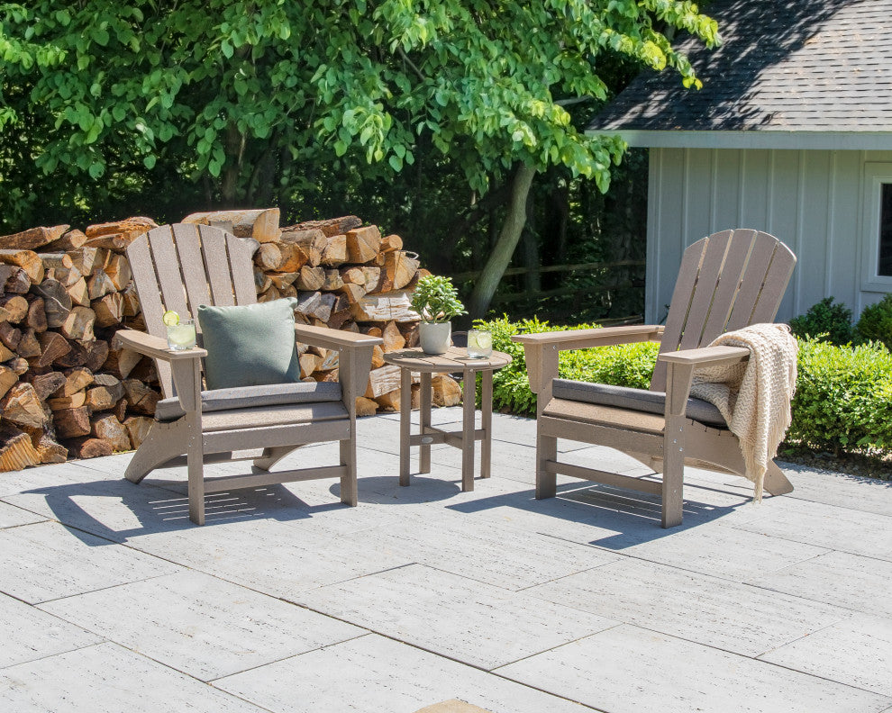 Nautical 3-Piece Adirondack Set, Navy