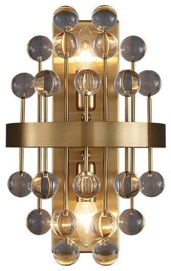 New brushed colorful wall lamp for bedroom, living room., Round Crystal