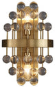 New brushed colorful wall lamp for bedroom, living room., Round Crystal
