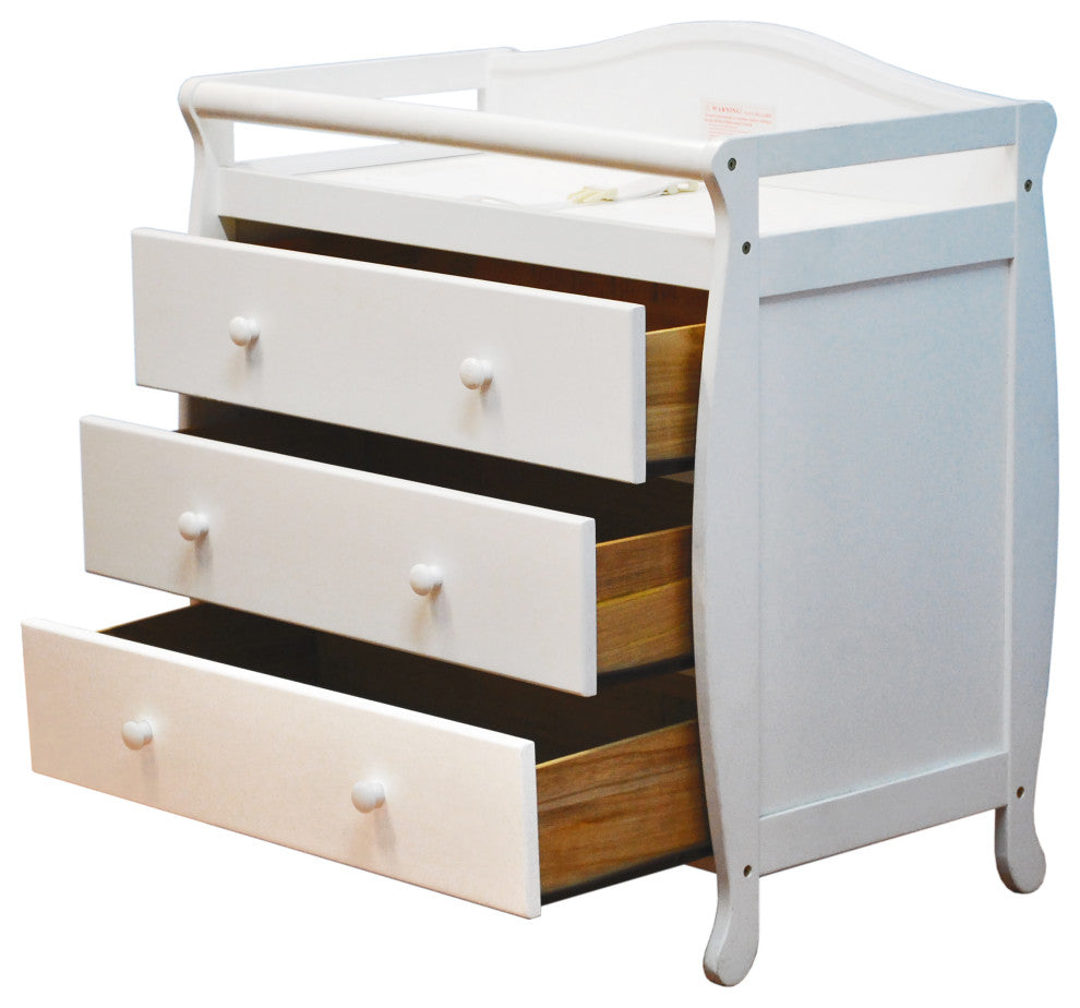 Baby Mile Eve 3-Drawer Changer, White
