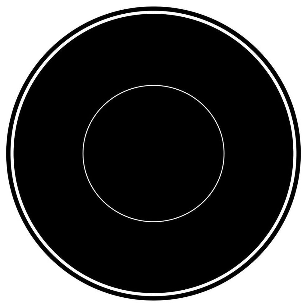 "Mealtime: Black on White - Plate" Digital Paper Print by BG.Studio, 26"x26"