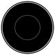 "Mealtime: Black on White - Plate" Digital Paper Print by BG.Studio, 26"x26"
