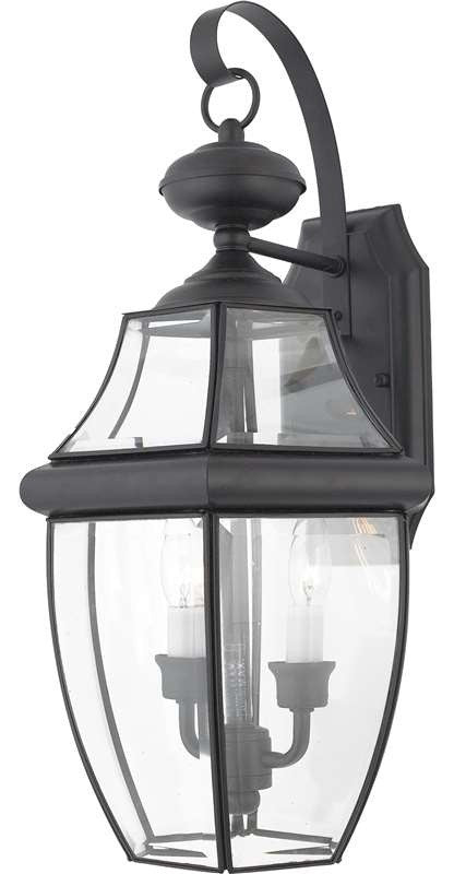 Quoizel NY8317K Two Light Outdoor Wall Lantern Newbury Mystic Black