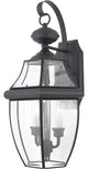 Quoizel NY8317K Two Light Outdoor Wall Lantern Newbury Mystic Black