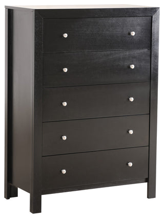 Side profile of dresser on white background (full view from the side).