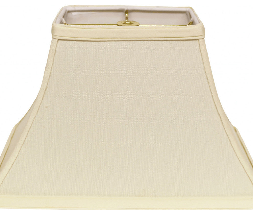 14" Ivory Rectangle Bell No Slub Lampshade