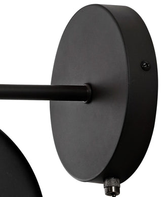 Tierra 7" 1-Light Modern Iron Sconce with Pull-Chain Switch, Set of 2, Black